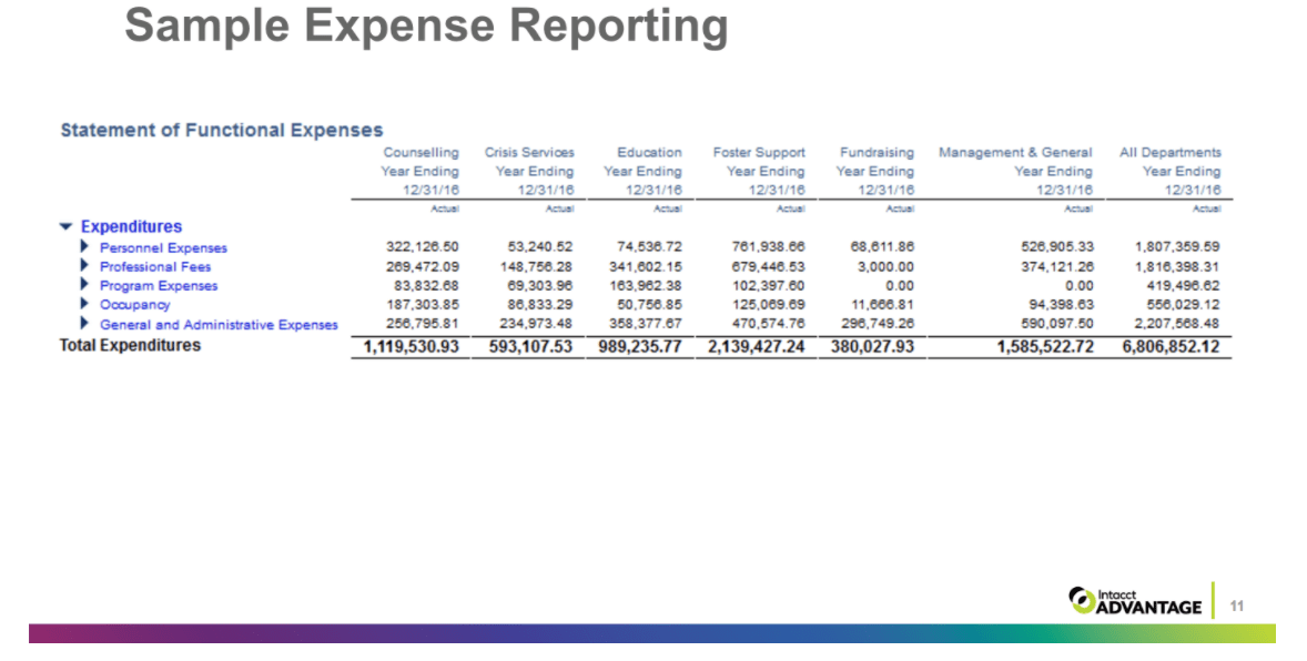 Sample Expense Reporting ASU 2016-14