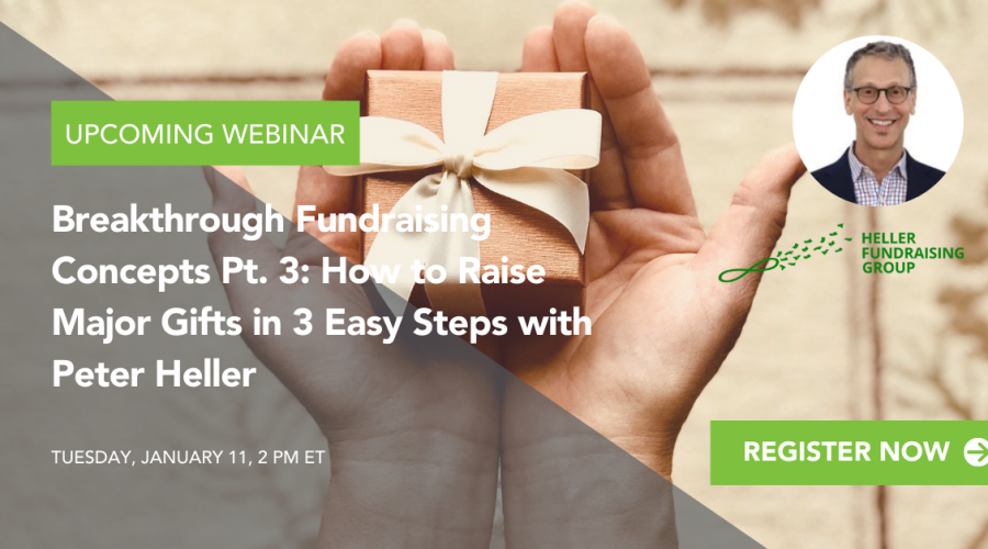 Breakthrough Fundraising Concepts Pt. 3 – How to Raise Major Gifts in 3 Easy Steps with Peter Heller