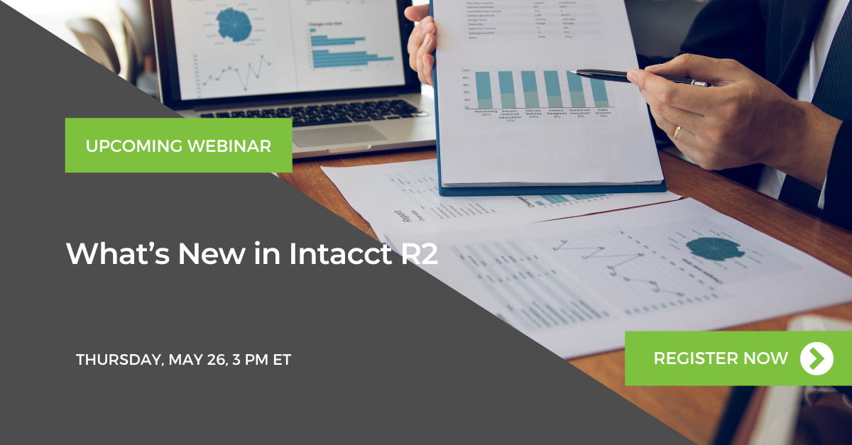 What's New in Intacct R2 - JMT Consulting