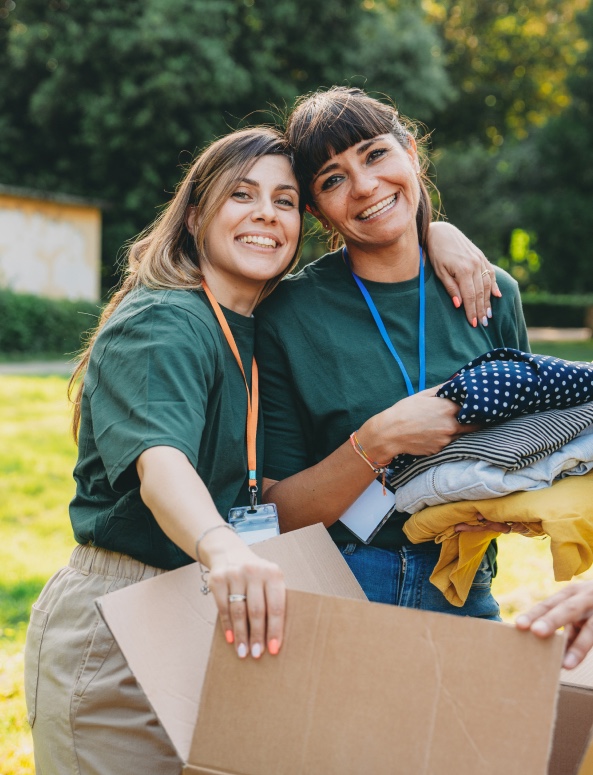Nonprofit finance team reviewing giving trends