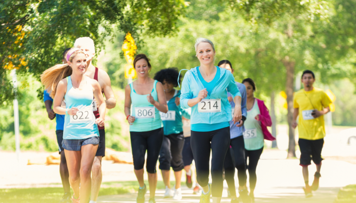 Runners running a 5k